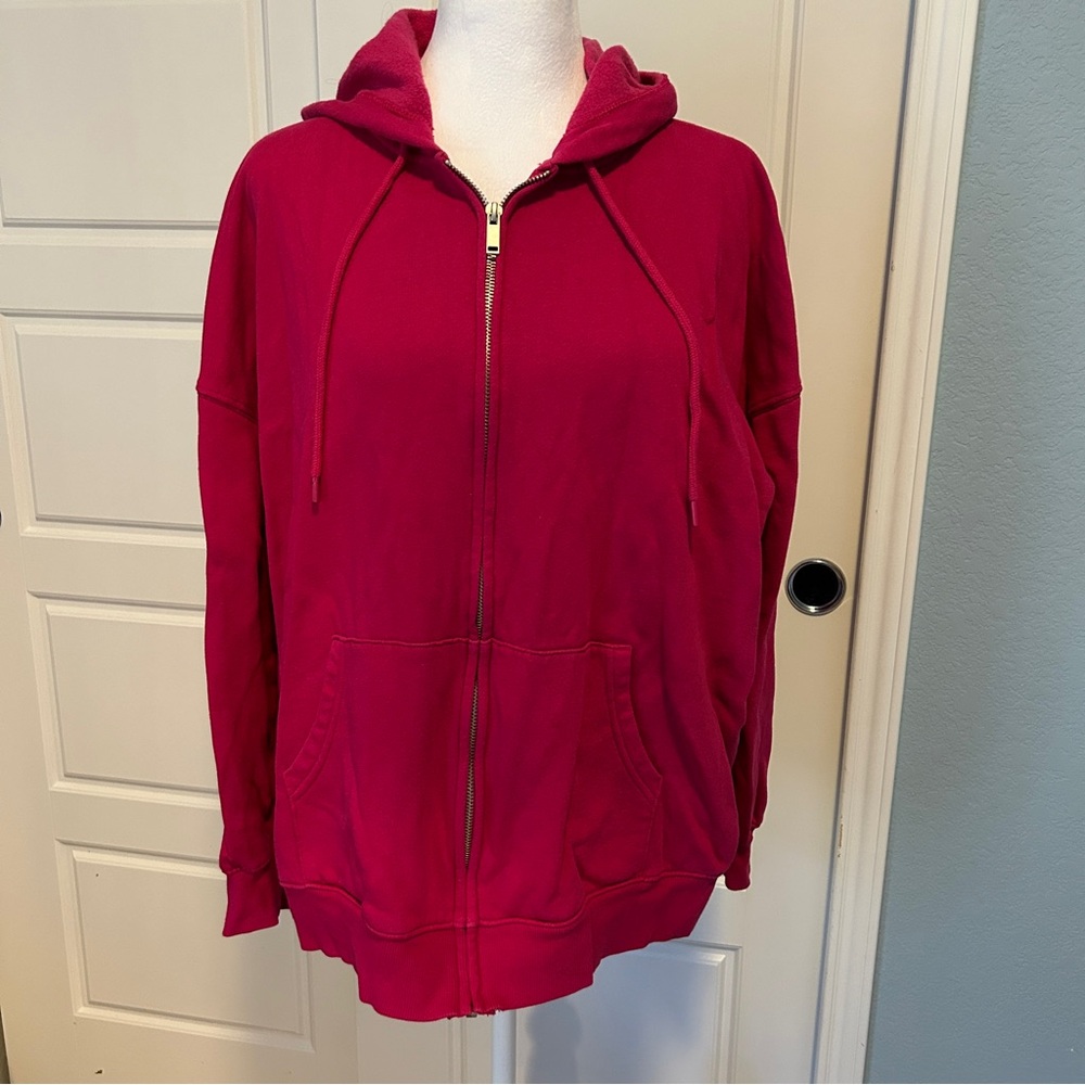 OLD NAVY Women's Fuchsia Hot Pink Zip-Up Hoodie Size Medium